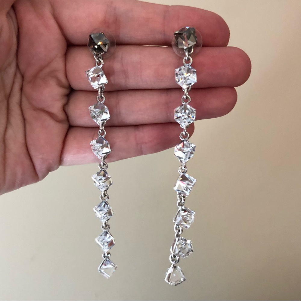 Swarovski Crystal shoulder duster earrings.